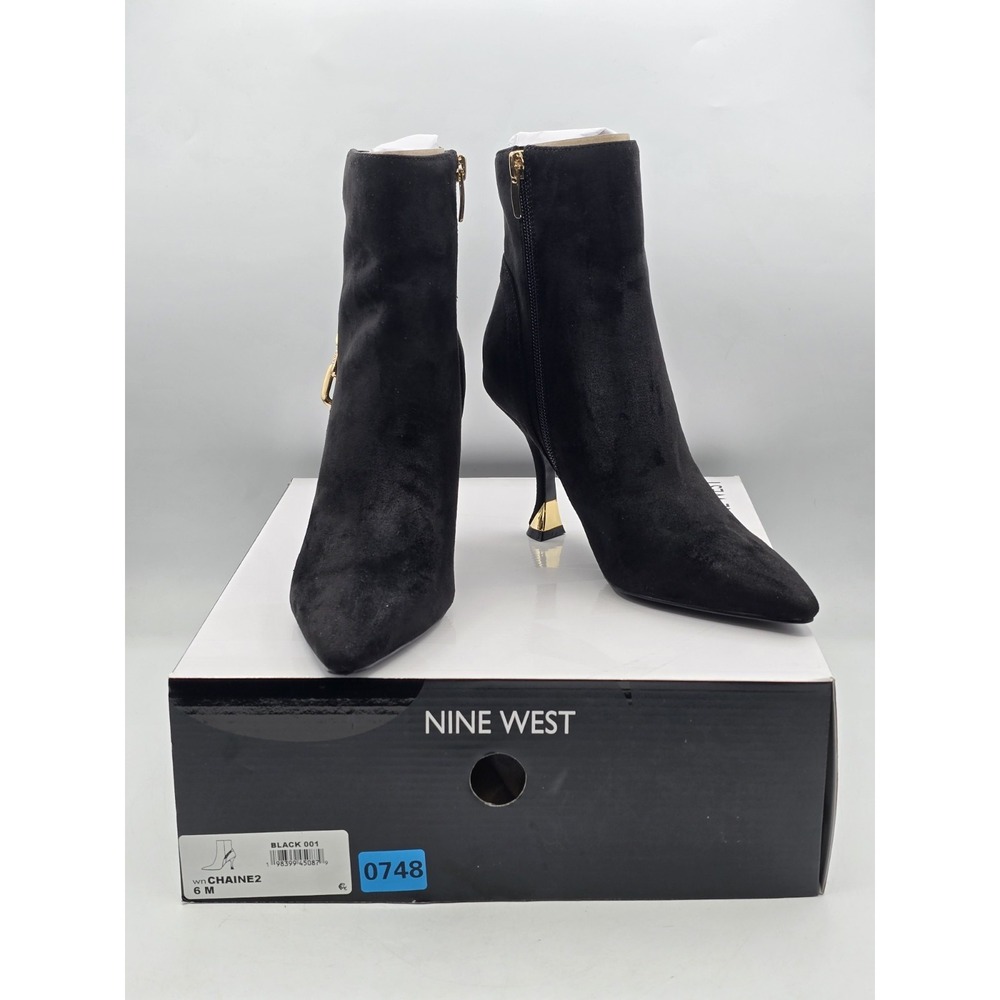NIB Nine West Women's Chaine Bootie - Color‎ Black - Size 6M